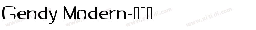 Gendy Modern字体转换